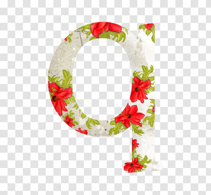 Letter Alphabet Floral Design Flower - Christmas Decoration Transparent PNG