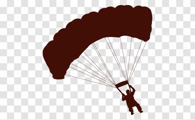 Parachuting Parachute Airplane Paragliding Silhouette - Vector Transparent PNG
