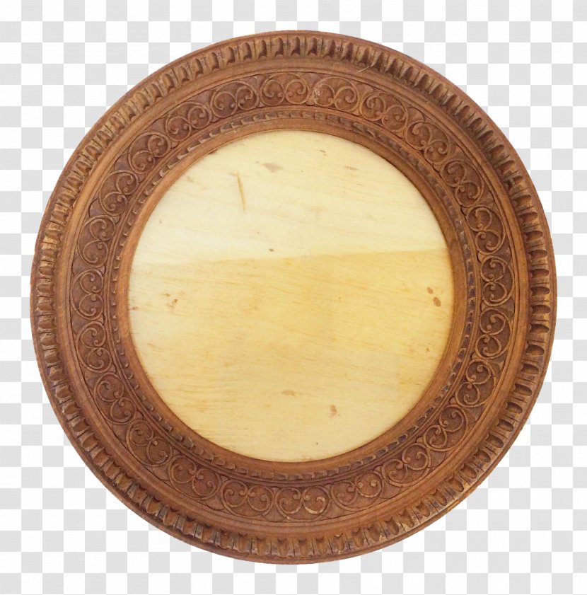 Picture Frames Wood Carving Decorative Arts - Plate - Round Frame Transparent PNG