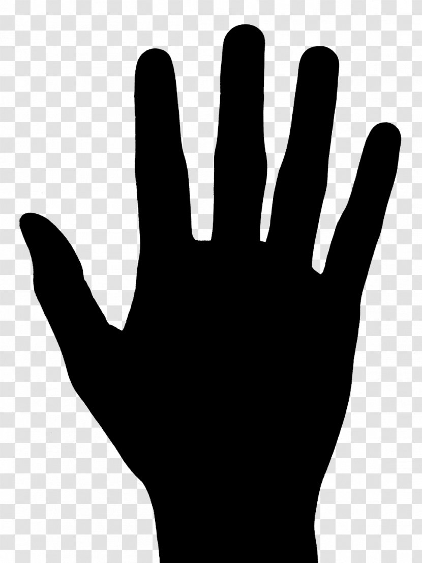 Thumb Hand Model Glove Silhouette Font - Blackandwhite Transparent PNG