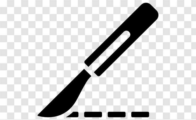 Scalpel Surgery Knife Medicine - Black And White Transparent PNG