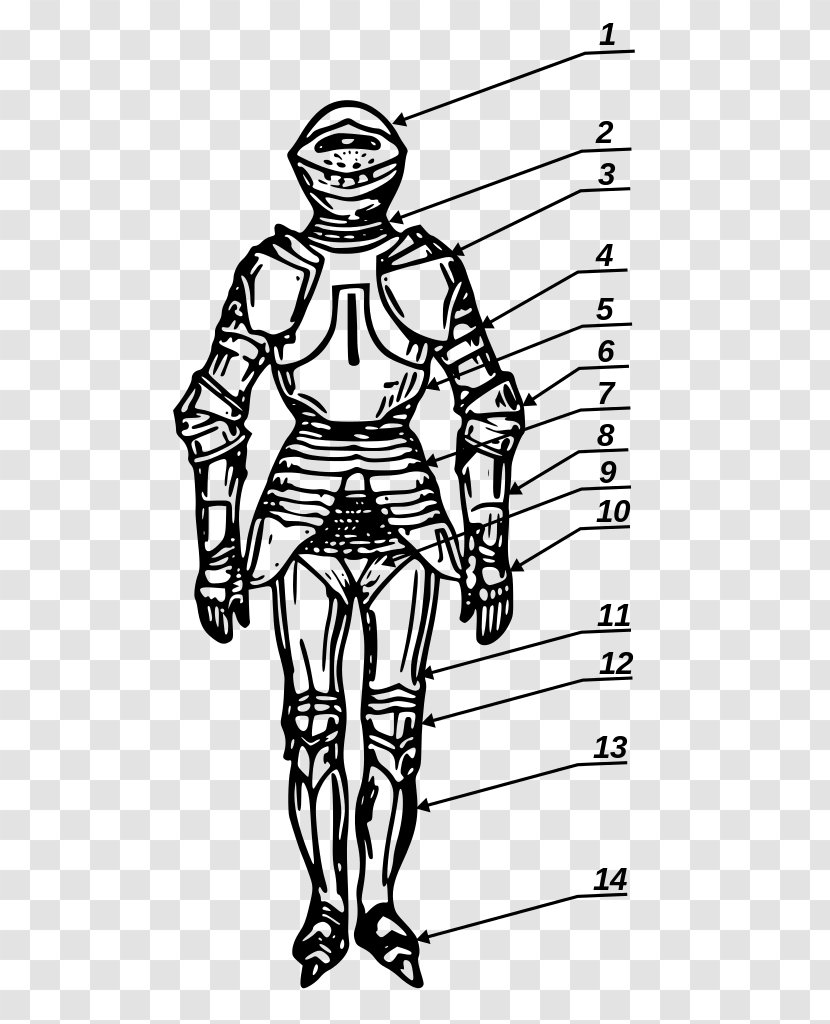 Body Armor Plate Armour Zbroja Pełna Middle Ages - Ridderskap Transparent PNG