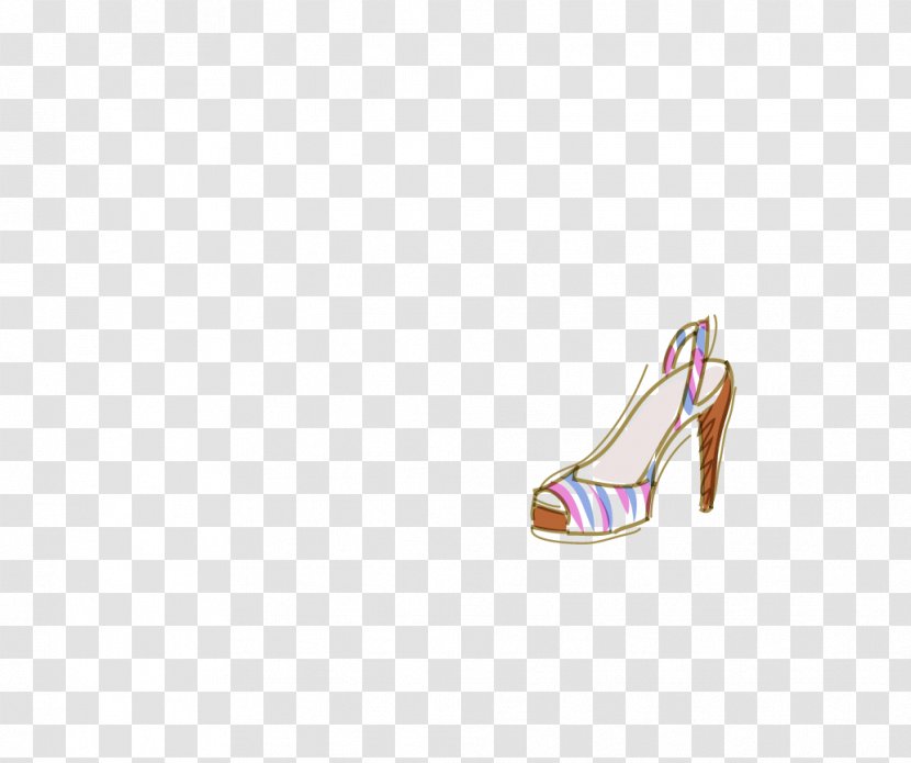 High-heeled Footwear Shoe Sandal LG Prada 3.0 - Hand-painted Heels Transparent PNG