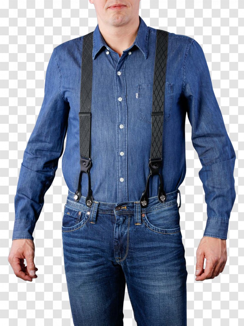 Jeans Sweater Braces Belt Dress Shirt - Button Transparent PNG
