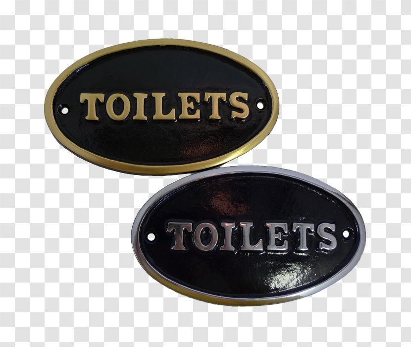 Brass Label Sign Toilet Font Transparent PNG