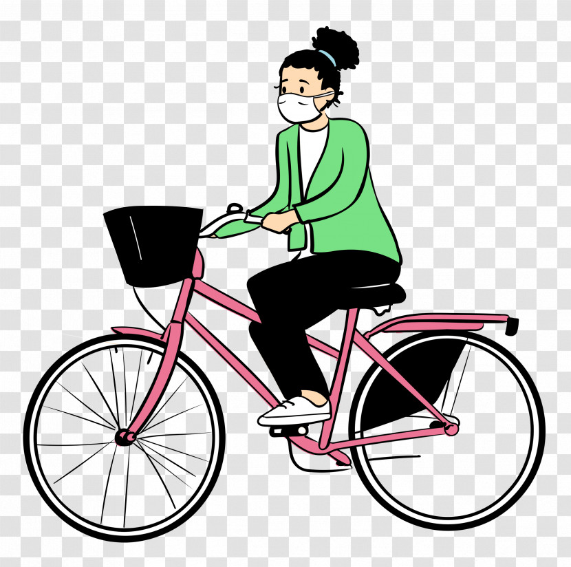 Woman Bicycle Bike Transparent PNG