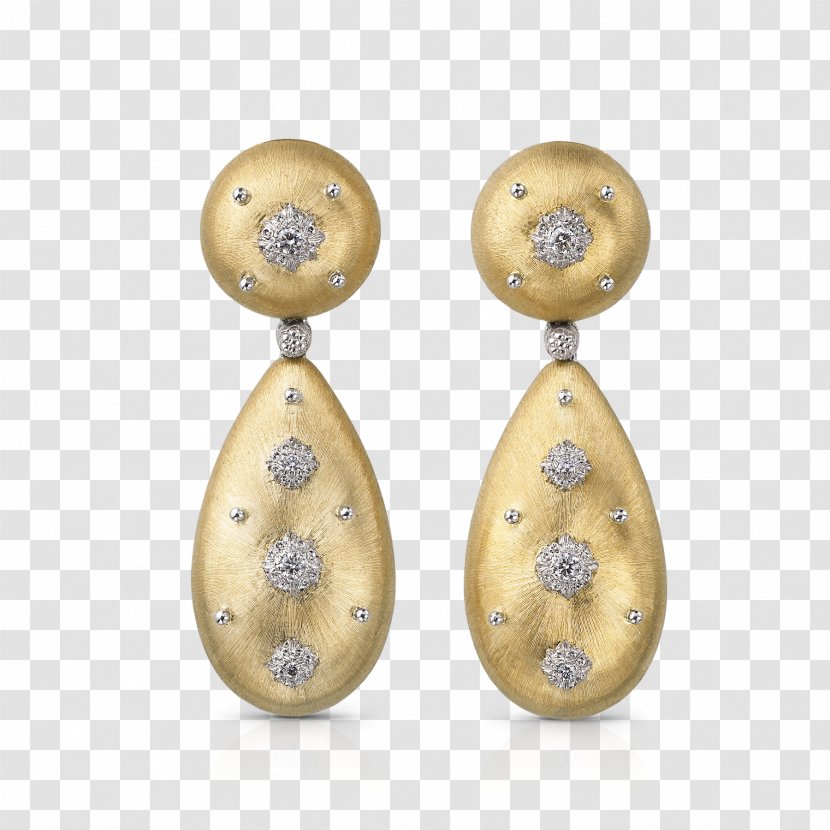 Earring Jewellery Buccellati Pendant Diamond - Yellow Transparent PNG