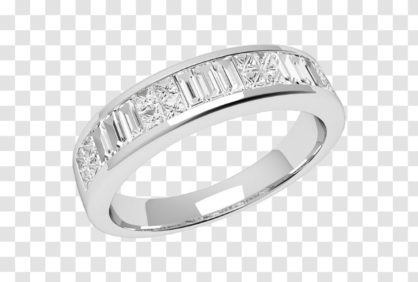 Eternity Ring Diamond Białe Złoto Wedding - Platinum - Rings Women Transparent PNG