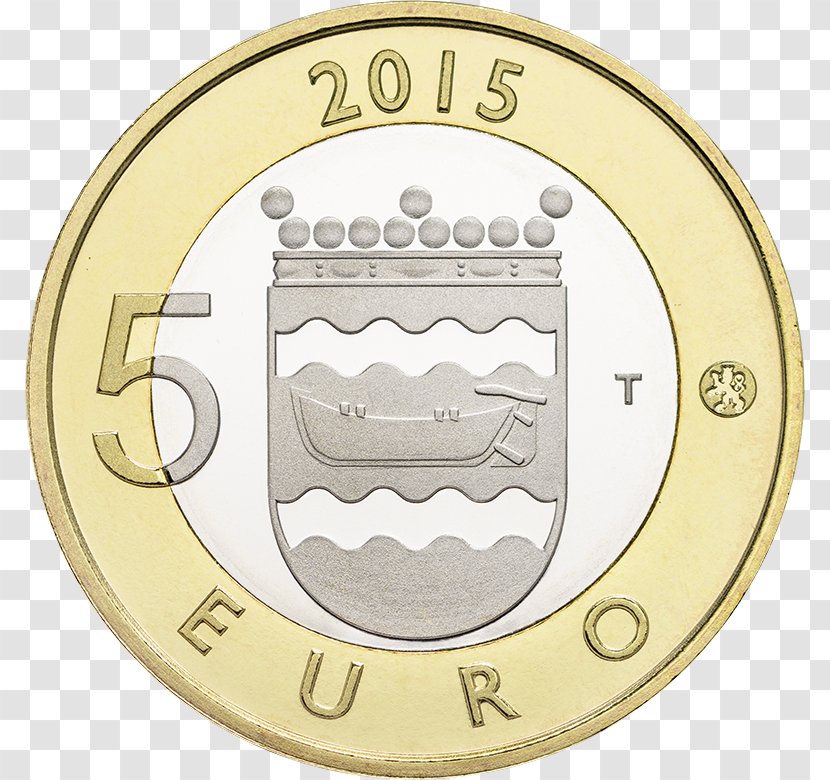 Bi-metallic Coin Finland 5 Euro Note Transparent PNG