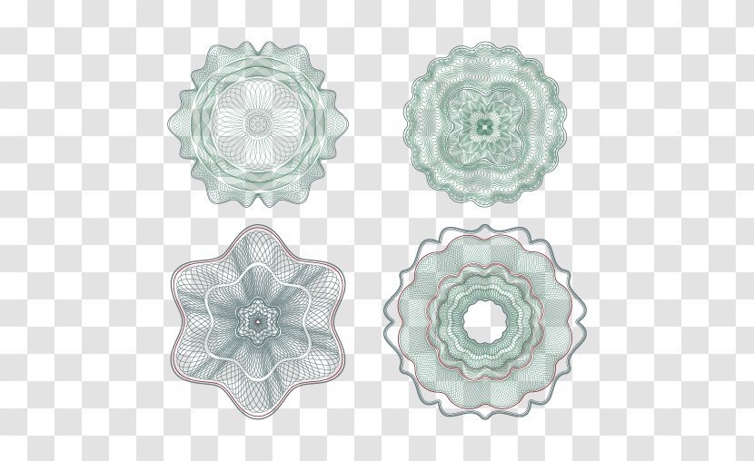 Line Guilloché Pattern - Aqua Transparent PNG