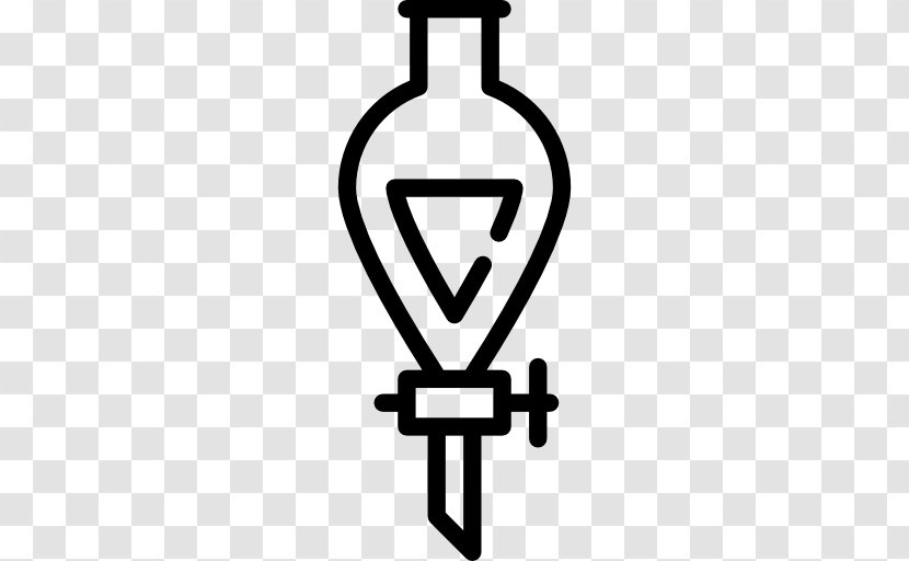 Separatory Funnel Chemistry Separation Process - Black And White Transparent PNG