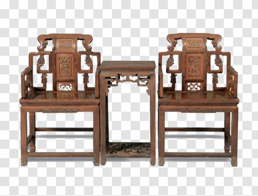 China Chair Wood - Chinese - Three Sets Of Traditional Rosewood Transparent PNG
