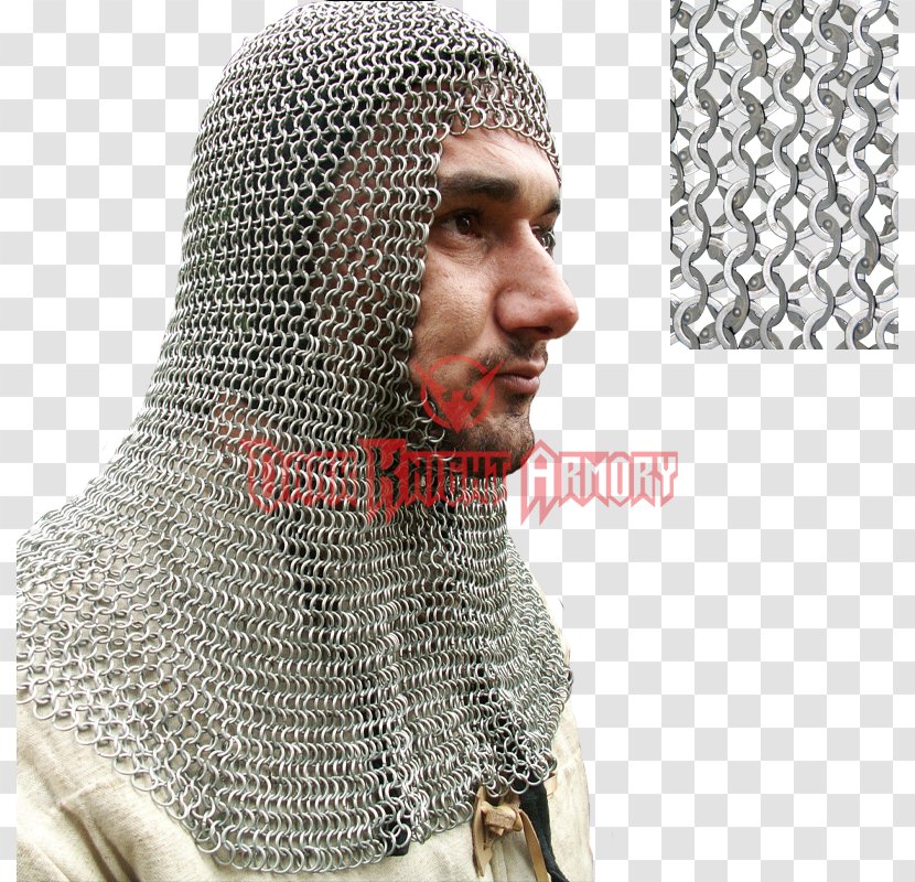 Mail Coif Middle Ages Historical Reenactment - Headgear - Knight Transparent PNG