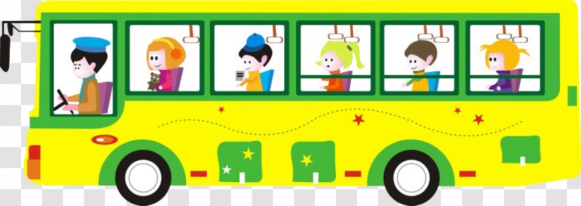 Bus Cartoon Public Transport - School - Morning Transparent PNG