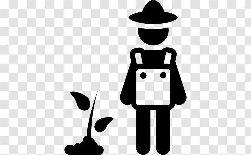 Gardening Avatar Clip Art - Black And White Transparent PNG