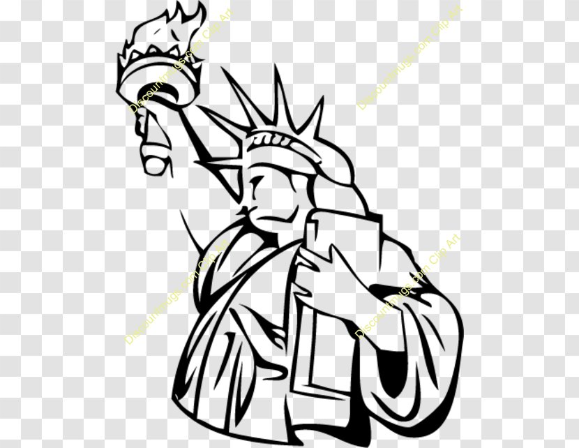 Statue Of Liberty Wall Decal Clip Art - Monochrome Photography Transparent PNG