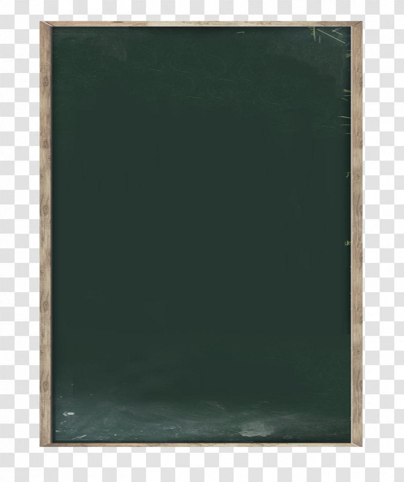 Green Picture Frame Blackboard - Teal - Chalkboard Transparent PNG