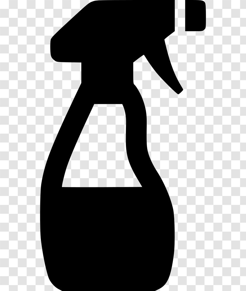 Spray Bottle Cleaning Glass Cleaner Clip Art - Black - Clipart Transparent PNG