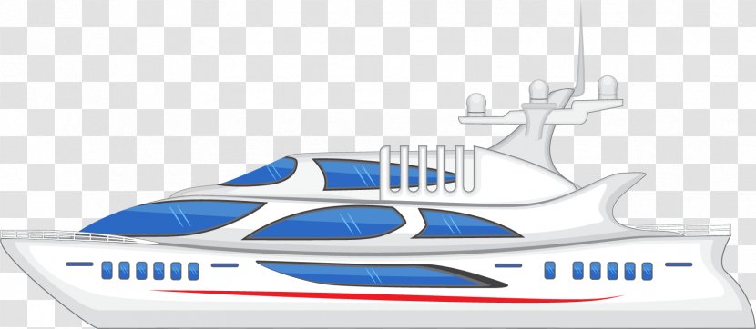 Luxury Yacht Cruise Ship - Vector Elements Transparent PNG