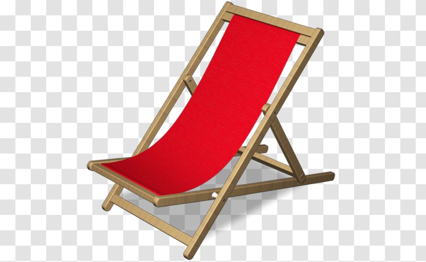 Folding Chair Sunlounger Wood - Red 03 Transparent PNG