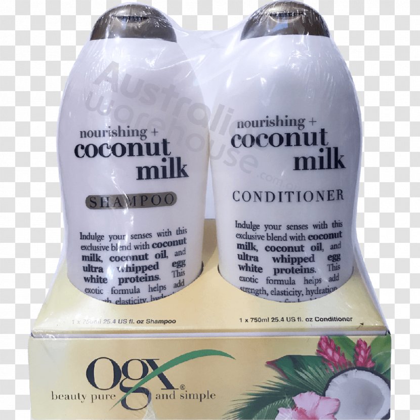 OGX Nourishing Coconut Milk Conditioner Shampoo Ounce - Liquid - Beauty Parlour Transparent PNG