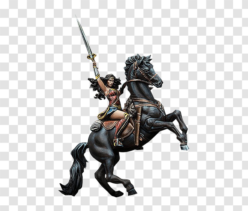 Wonder Woman Batman Statue Figurine Knight - War Horse - Logo Transparent PNG