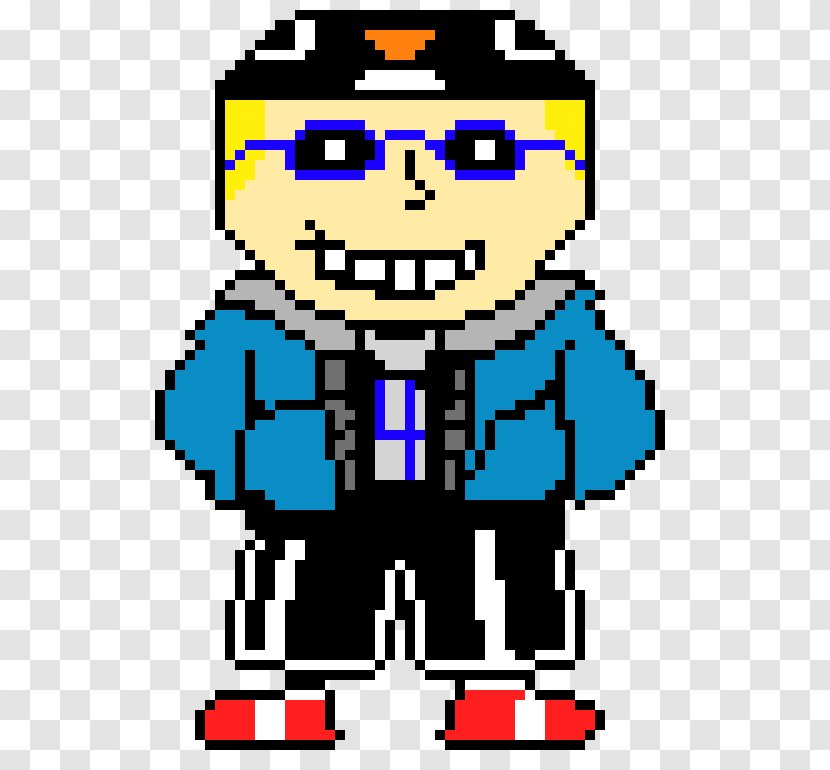 Undertale Sprite Pixel Art Sans-serif - Isometric Projection Transparent PNG