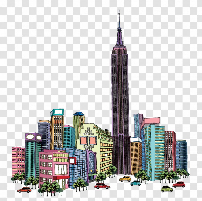 Empire State Building High-rise - Skyscraper - City ​​building Transparent PNG