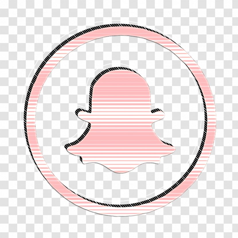 Social Media Icon - Peach - Oval Sticker Transparent PNG