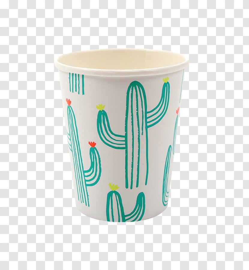 Paper Cup Plate Cactus Party Cups - Drink - General Store Transparent PNG