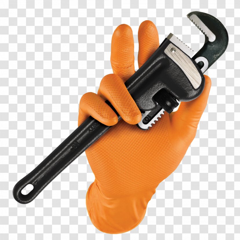 Medical Glove Schutzhandschuh Nitrile Clothing - Orange - Dale Transparent PNG