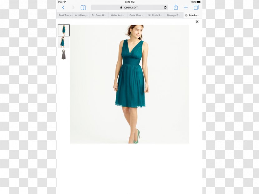 Shoulder Cocktail Dress - Turquoise Transparent PNG
