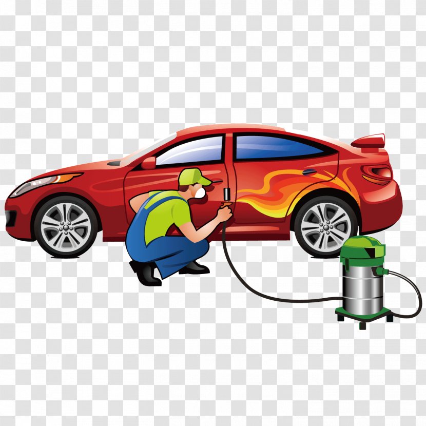 Car Automobile Repair Shop Automotive Paint Vector Graphics - Motor Vehicle - Spray Painting Transparent PNG