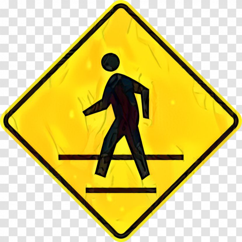 Pedestrian Crossing Traffic Sign - Warning Transparent PNG