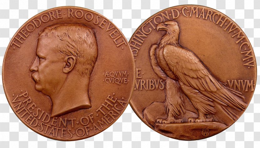 United States Presidential Inauguration Theodore Roosevelt Inaugural National Historic Site Medals Coin - Medal Transparent PNG
