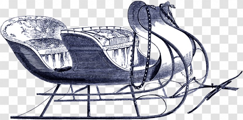Santa Claus Sled Horse And Buggy Clip Art - Shoe - Sleigh Transparent PNG