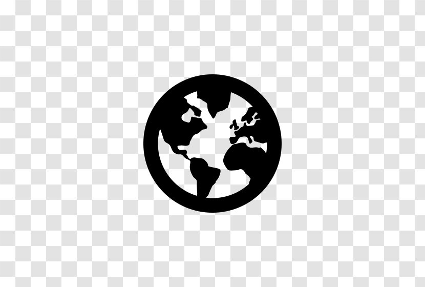 Globe World Map - Monochrome - Icons. Vector Transparent PNG