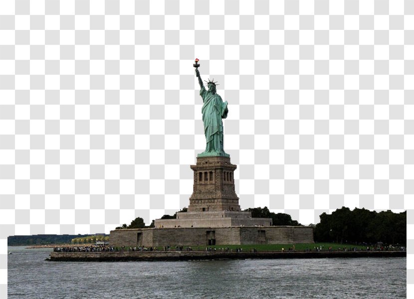 Statue Of Liberty Battery Park Ellis Island Upper New York Bay Harbor Transparent PNG