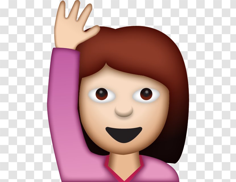 Emoji Woman Gesture Smiley IPhone - Watercolor - Saying Transparent PNG