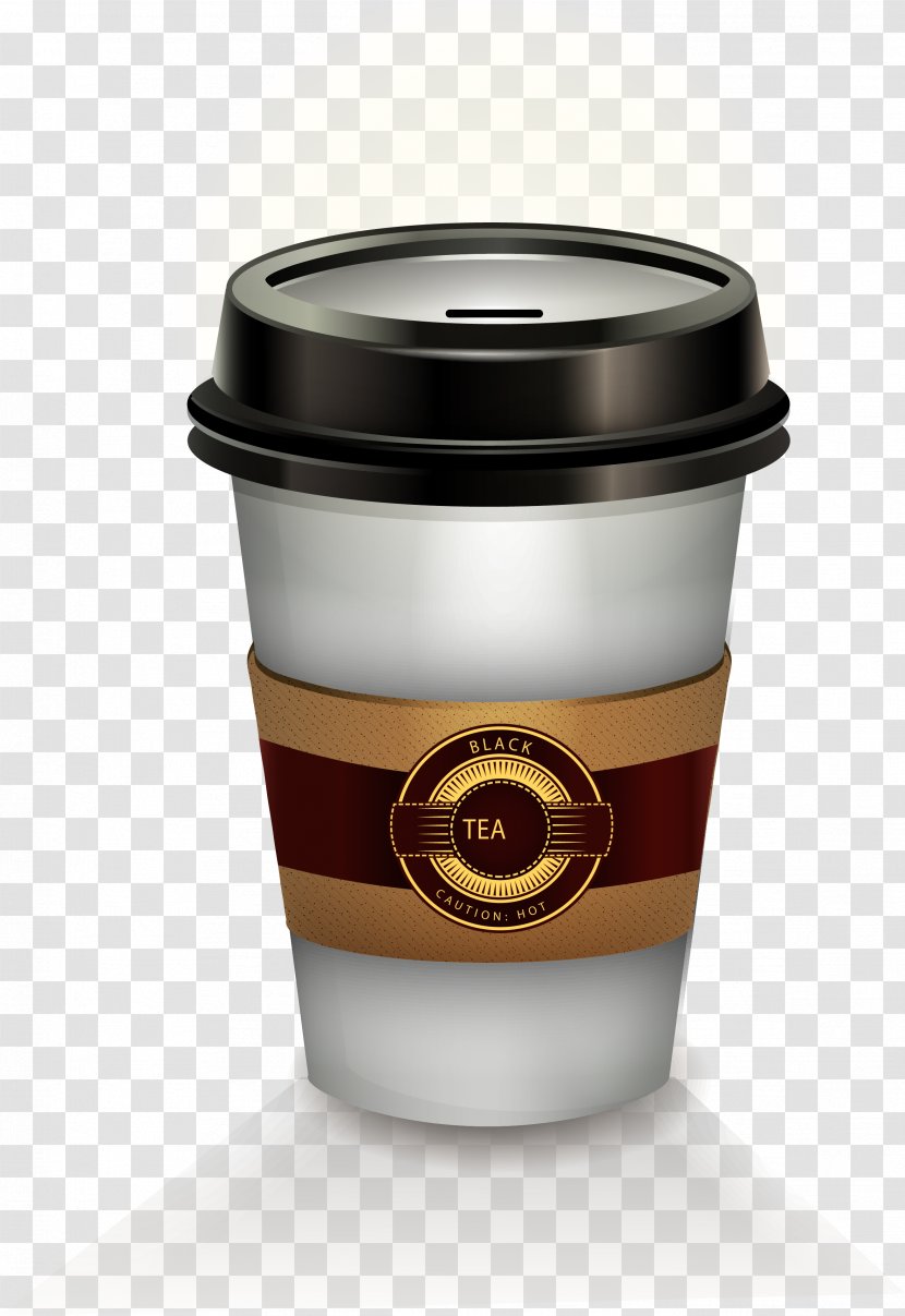 Coffee Cup Tea Take-out Cafe - Black Transparent PNG