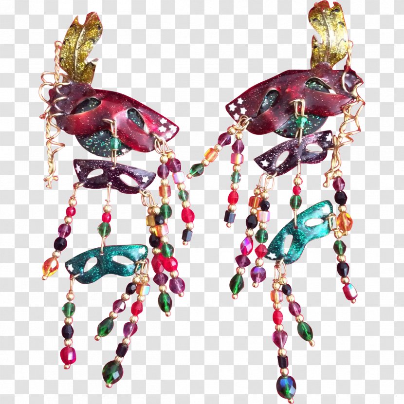 Earring Mardi Gras Lunch Bead Party - Fashion Accessory Transparent PNG