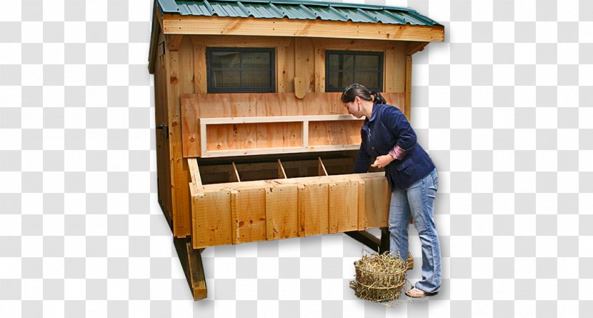 Chicken Coop Nest Box Wood Stain - Lid Transparent PNG