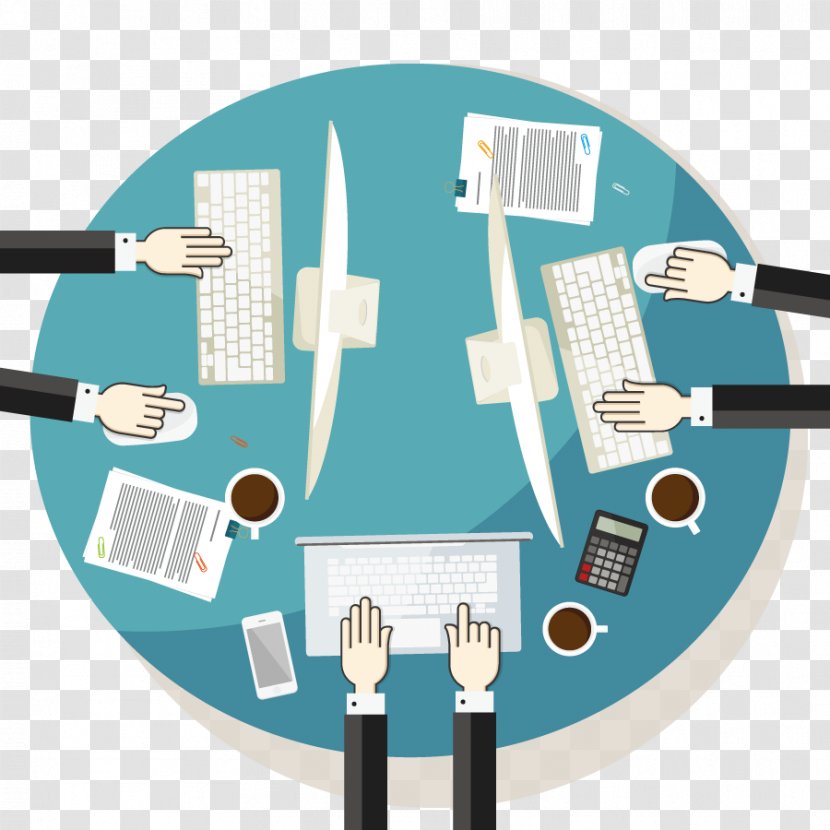 Coworking Euclidean Vector Meeting Illustration - Industry - Business Meetings Transparent PNG