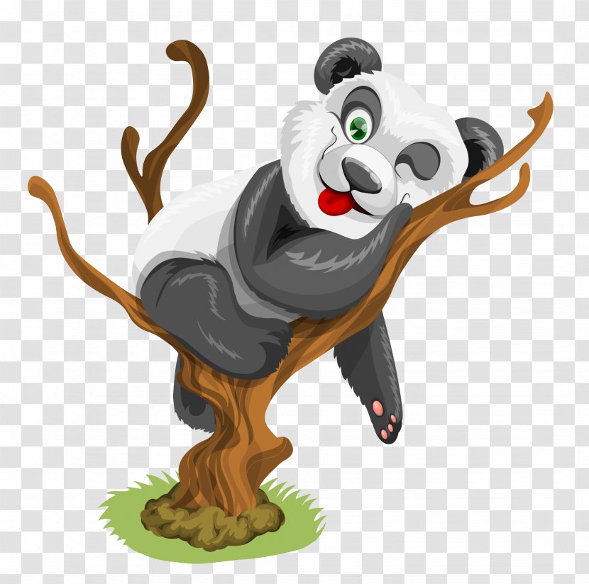 Giant Panda Bear - Vector Transparent PNG