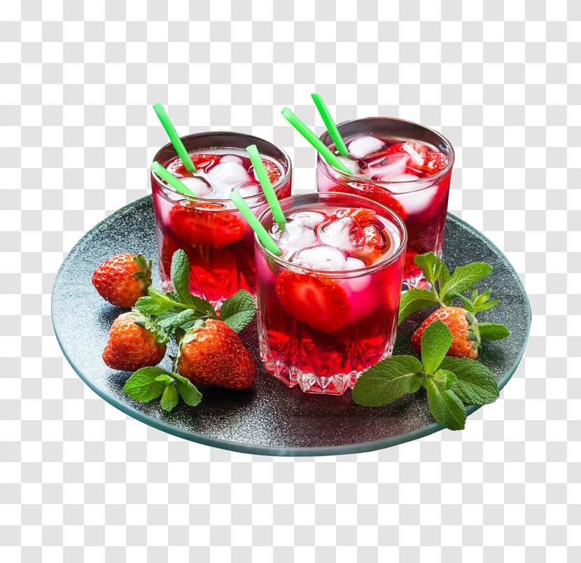 Orange Juice Strawberry - Fragaria Transparent PNG