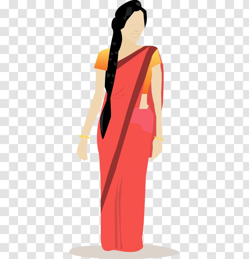 Clip Art Sari Illustration Vector Graphics Stock.xchng - Stock Photography - Indian Saree Transparent PNG