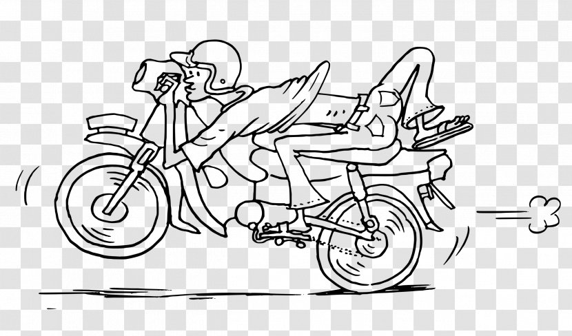 Mat Rempit Malaysia Motorcycle Cartoon Transparent PNG