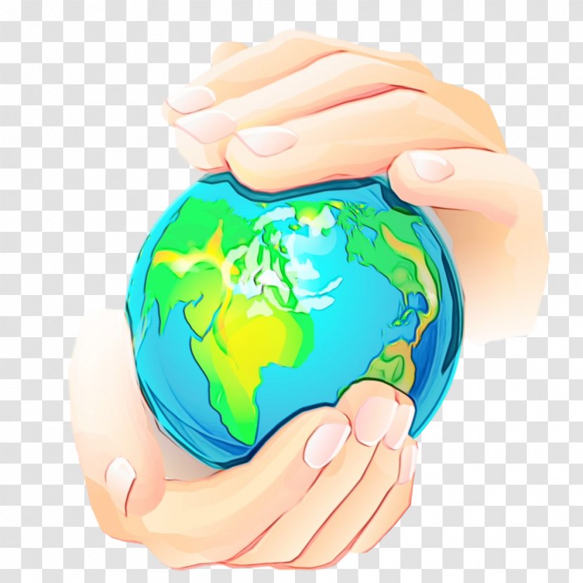 Earth Hand Globe Planet World - Finger - Thumb Animation Transparent PNG