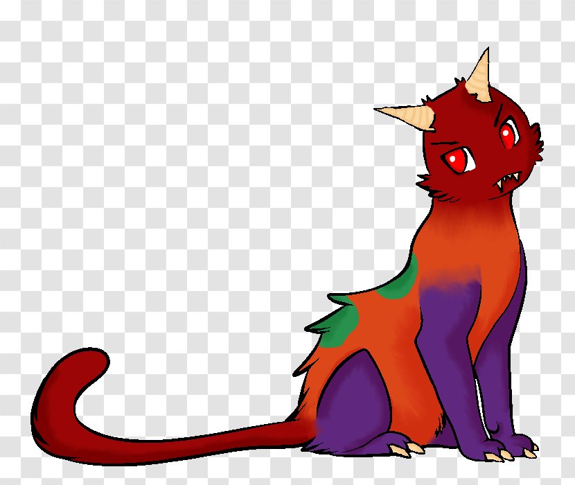 Whiskers Kitten Black Cat - Mythical Creature - Dragon Transparent PNG