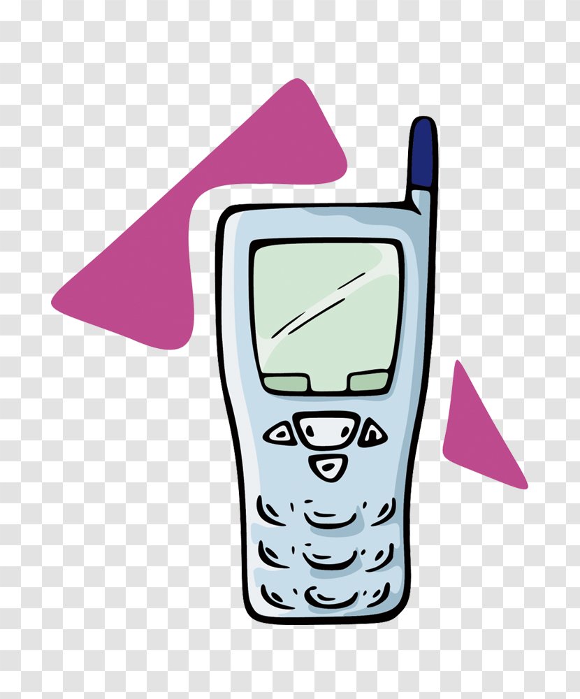 Feature Phone Mobile Phones Cartoon Vector Graphics Telephone - Cellphon Transparent PNG